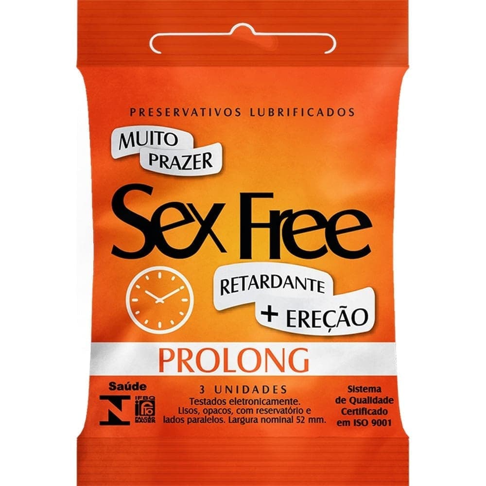 PRESERVATIVO SEX FREE PROLONG 3UN