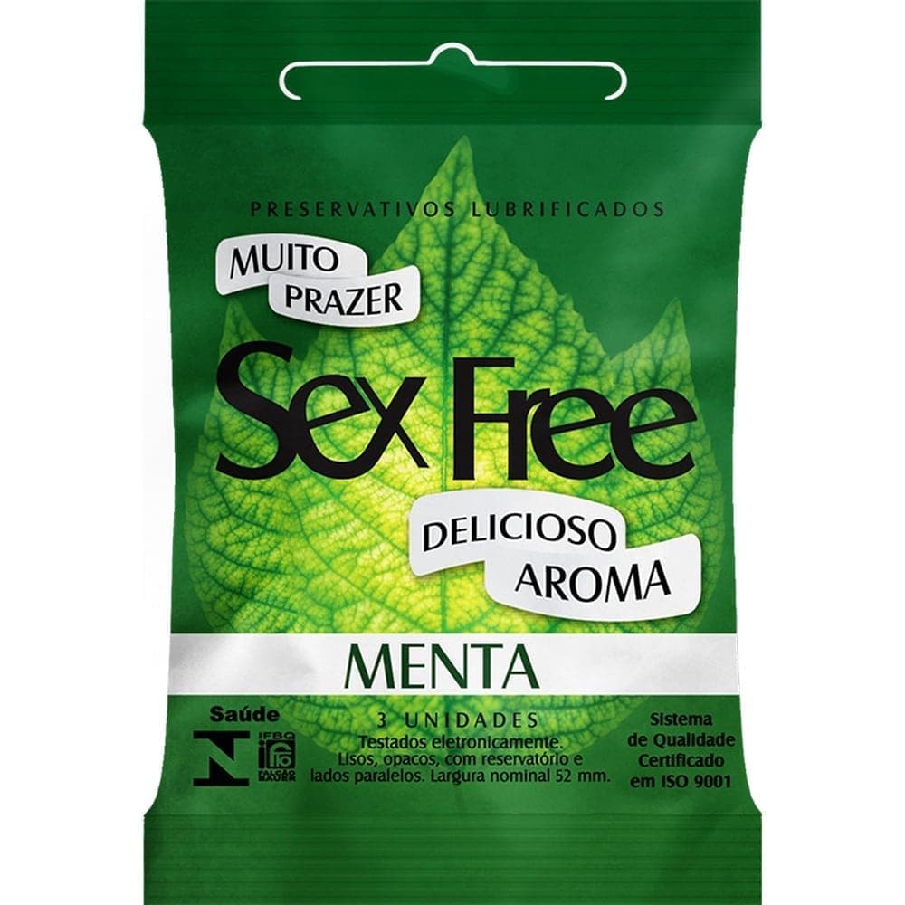 PRESERVATIVO SEX FREE MENTA 3UN