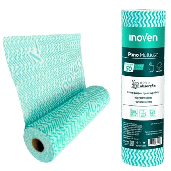 PANO MULTIUSO INOVEN VERDE 28X50CM 50 UN