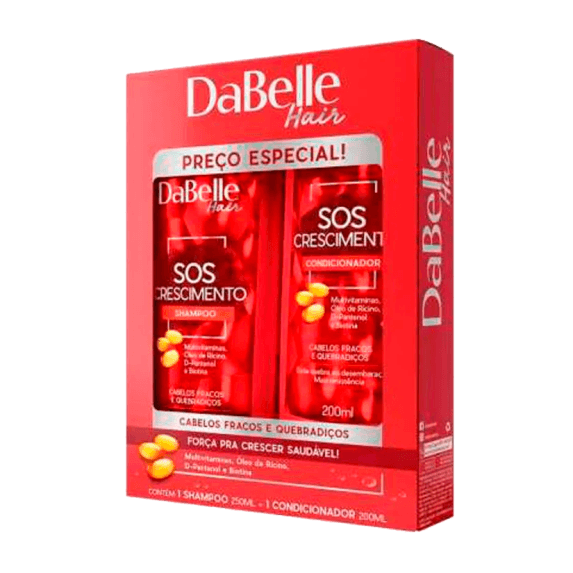 KIT DABELLE SHAMPOO 250ML+ CONDICIONADOR 200ML SOS