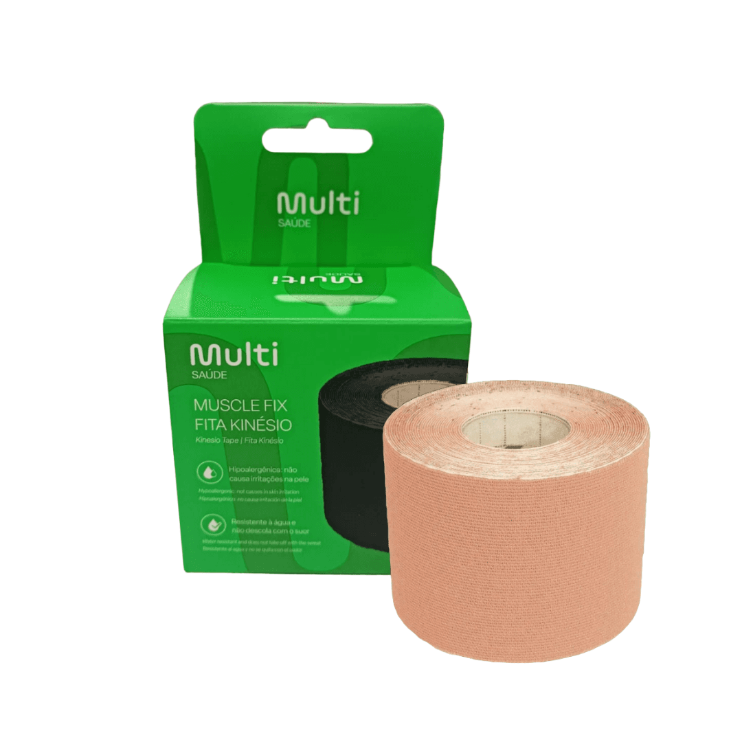 FITA KINESIO MULTILASER ROLO 5CMX5M BEGE