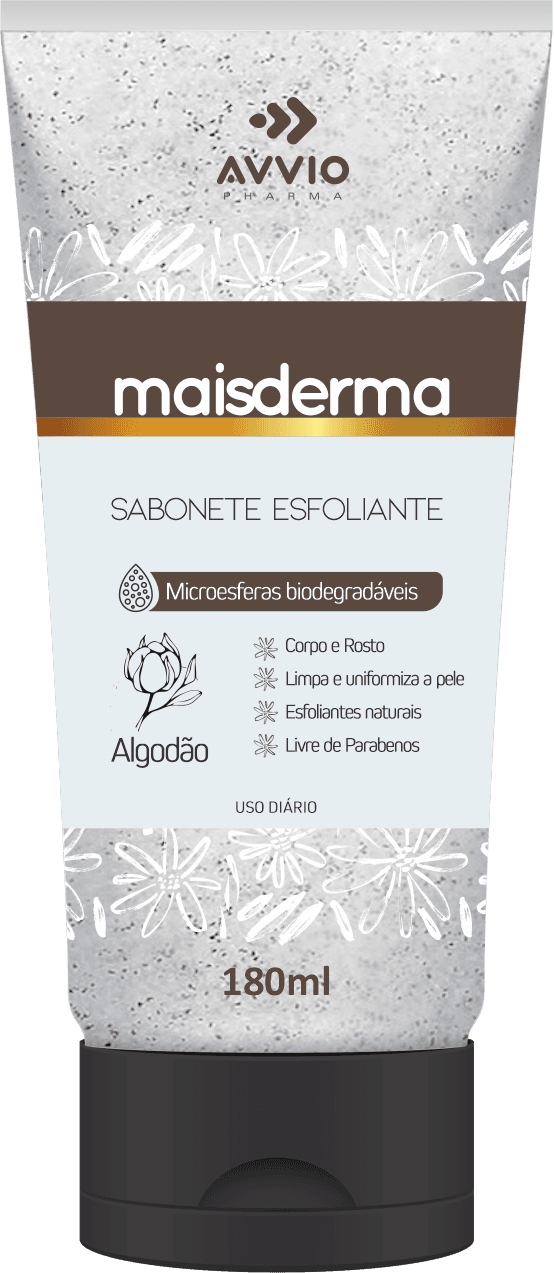 SABONETE LÍQUIDO ESFOLIANTE MAISDERMA ALGODÃO 180ML