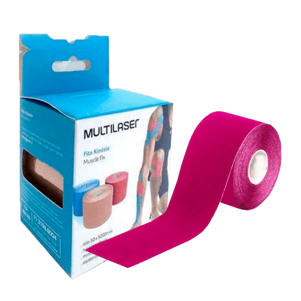 FITA KINESIO MULTILASER ROLO 5CMX5M ROSA HC028